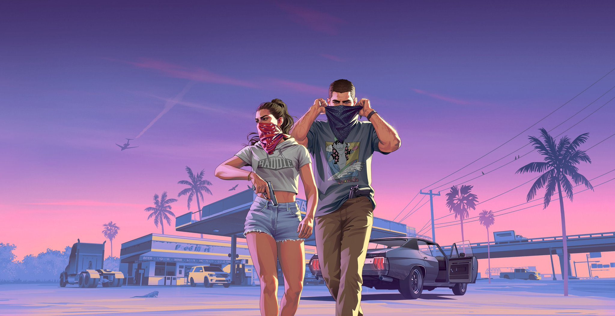 Lucia y Jason en una imagen promocional de Grand Theft Auto VI